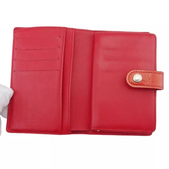 LOUIS VUITTON Clasp Wallet Vernis Pomme d'Amour Authentic Used - Picture 6 of 10